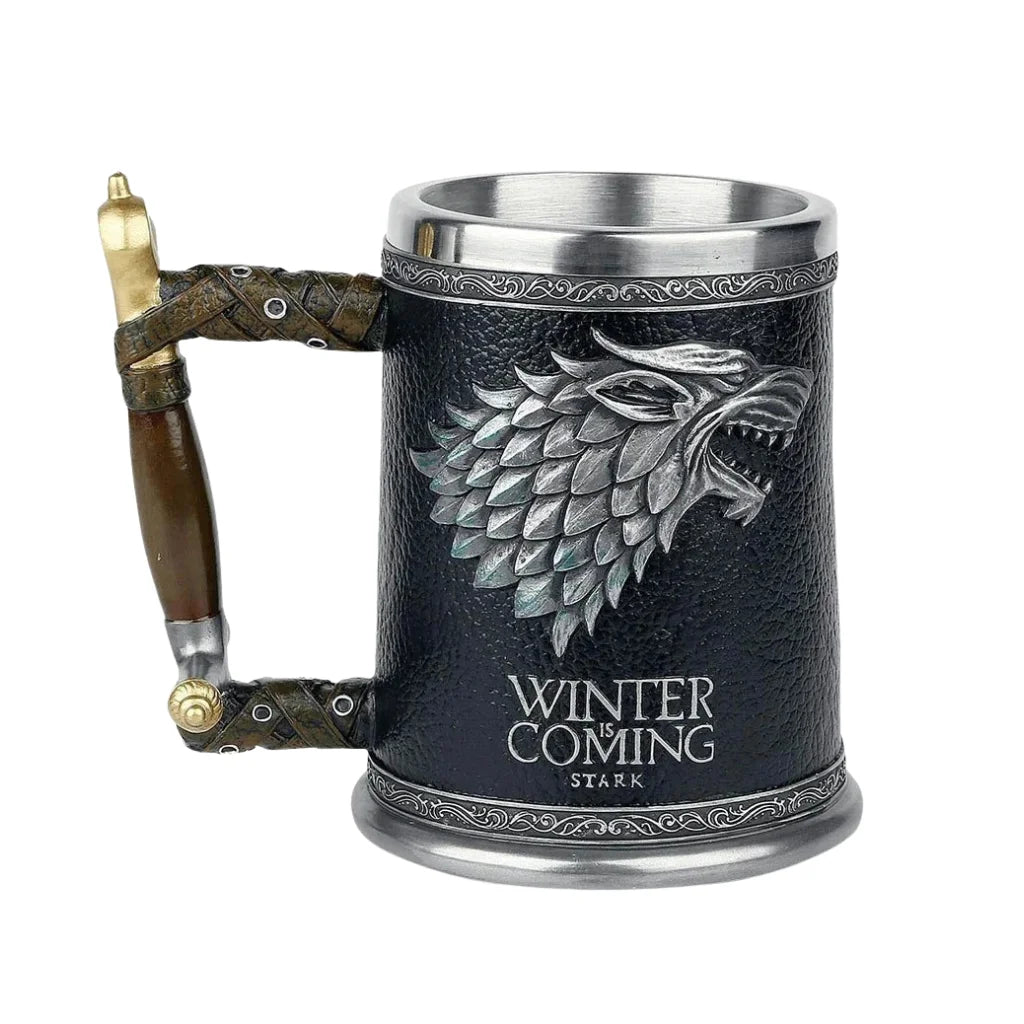 3D Stainless Steel Mug – Fantasy Viking Tankard Gift