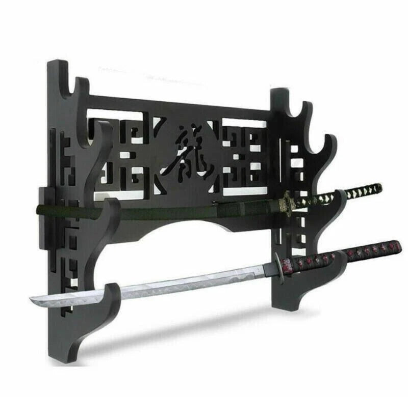 4-Tier Wooden Katana Display Rack