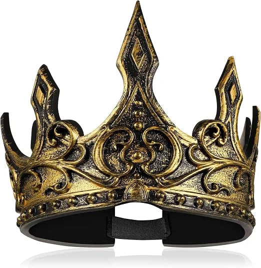 Medieval Royal King Crown Adjustable Costume Headwear