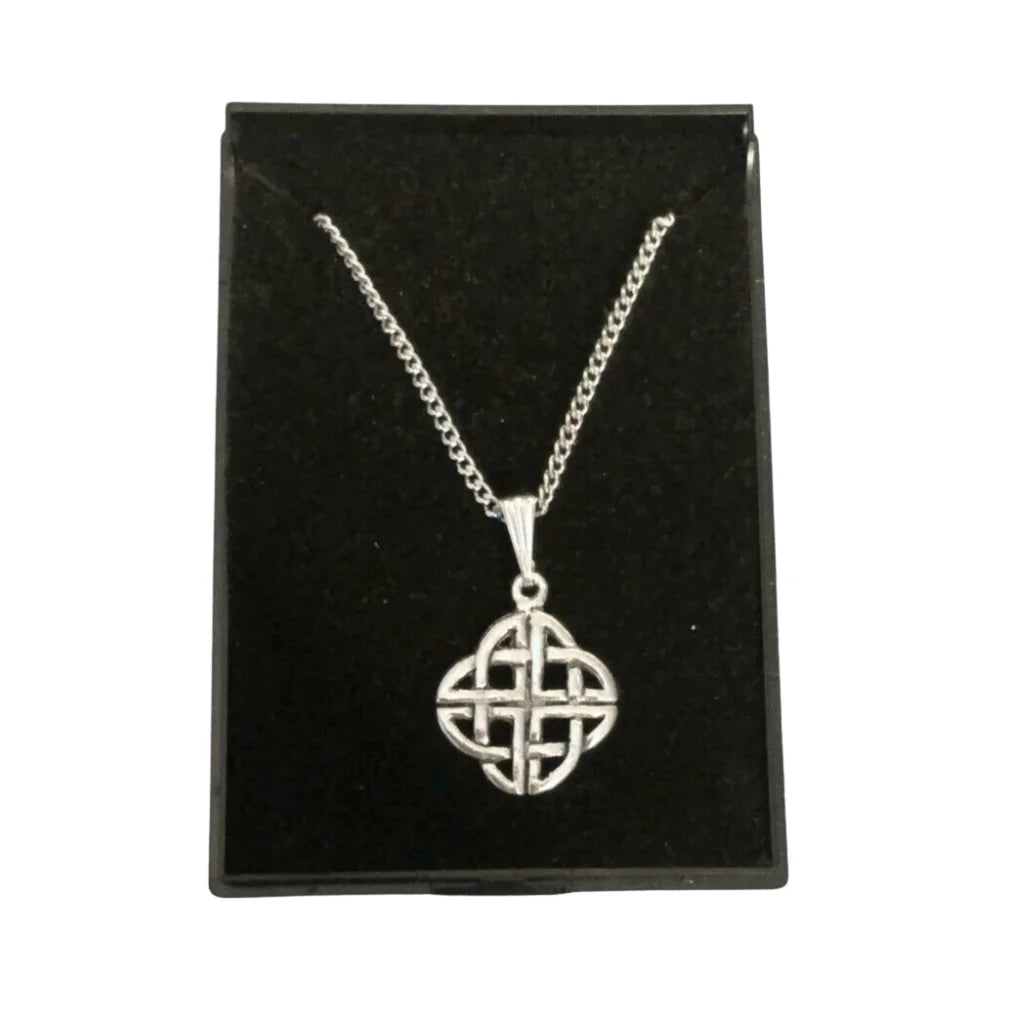 Celtic Knot Pewter Pendant Necklace Made in UK