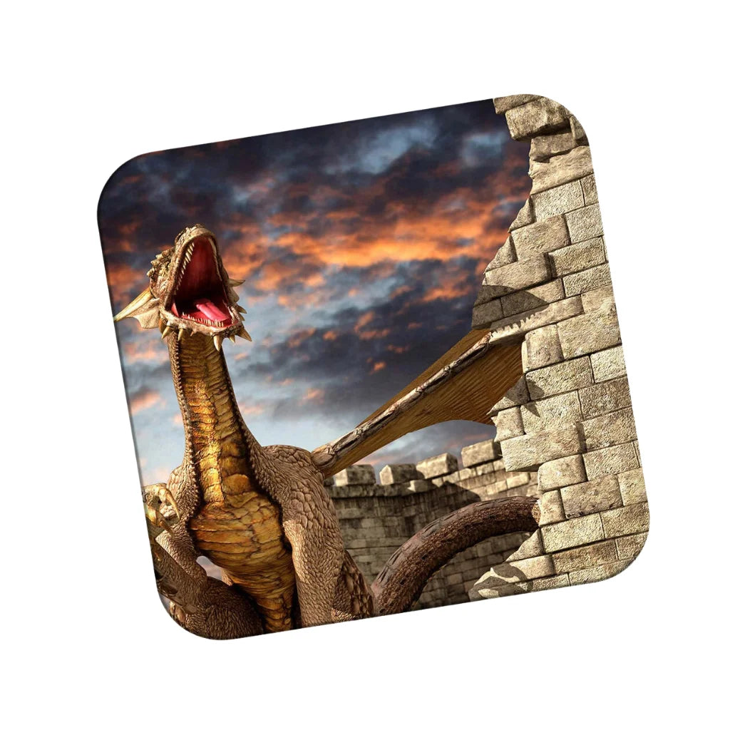Dragon Castle Fridge Magnet – Fantasy Art Gift for Fans