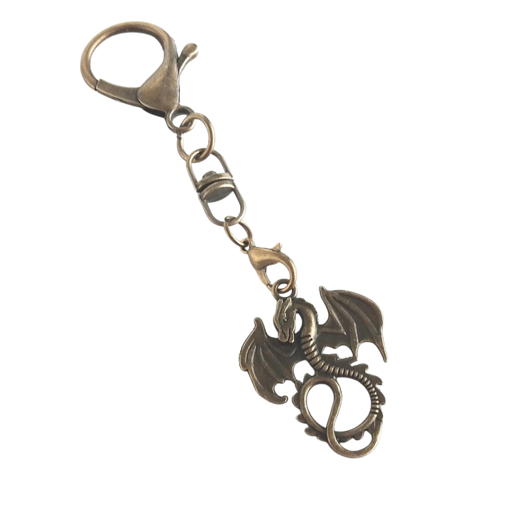 Dragon Keyring – Gothic Metal Charm with Gift Bag