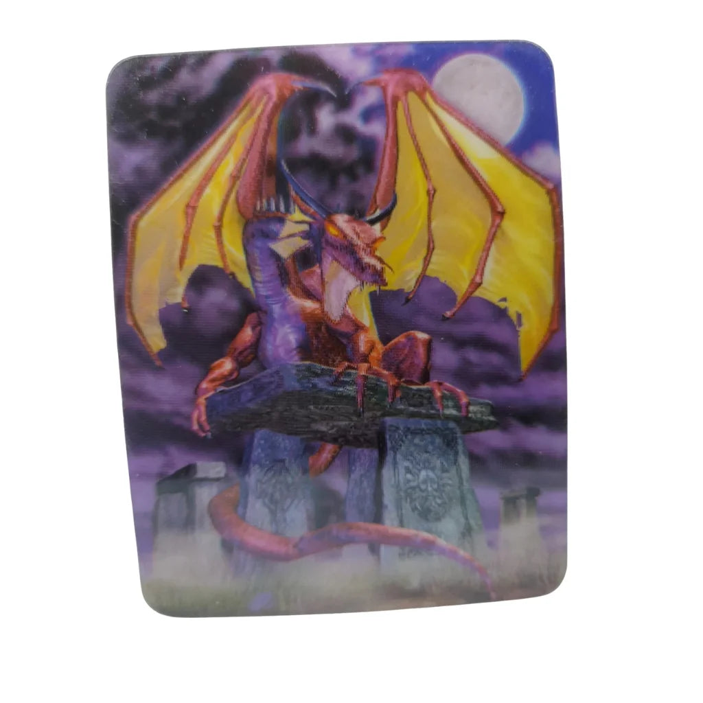 Dragon Pedestal Fridge Magnet – 3D Lenticular Fantasy Art