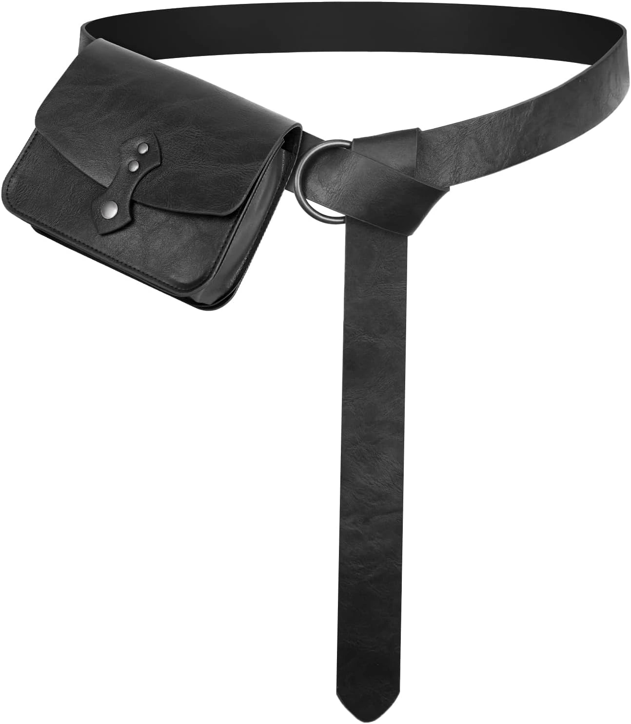 EpicCosMedievalFauxLeatherBeltBagBlack