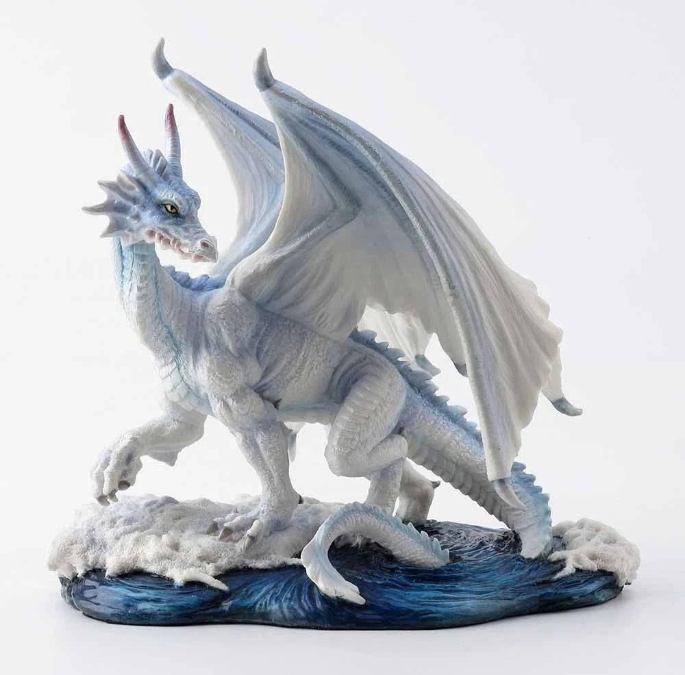 Glacial White Dragon Statue