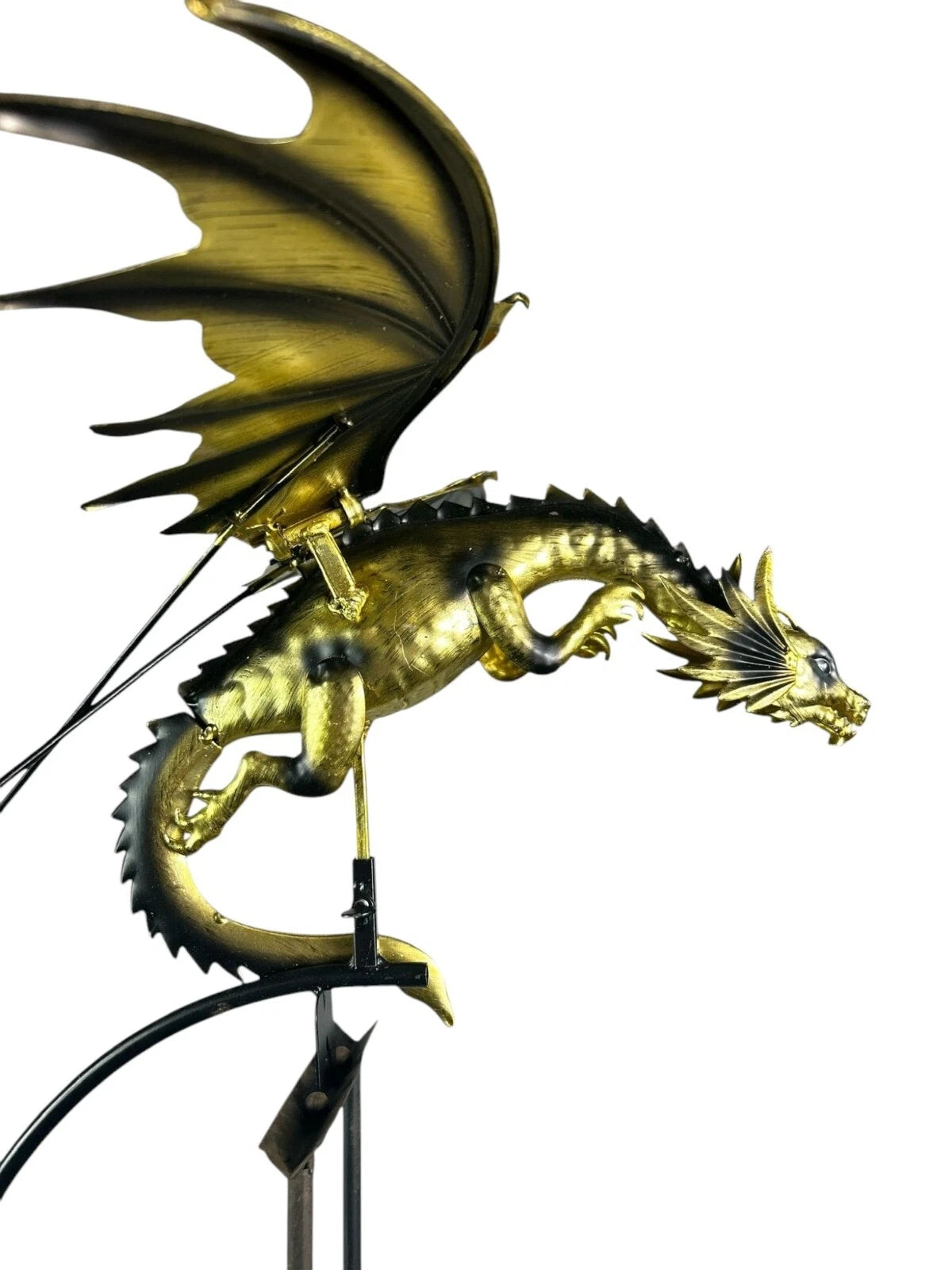 Golden Dragon Rocking Garden Ornament