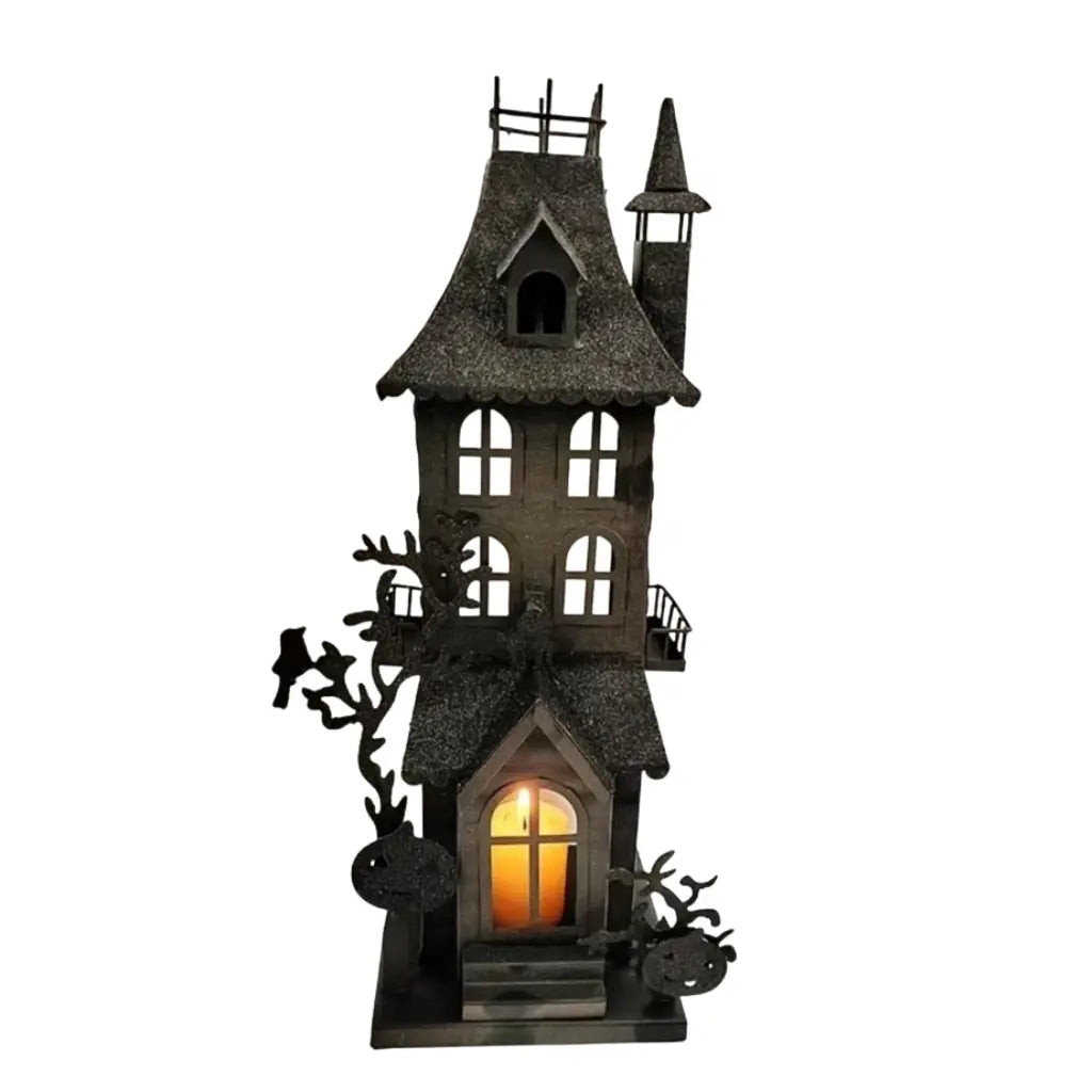 Gothic Haunted House Candle Holder