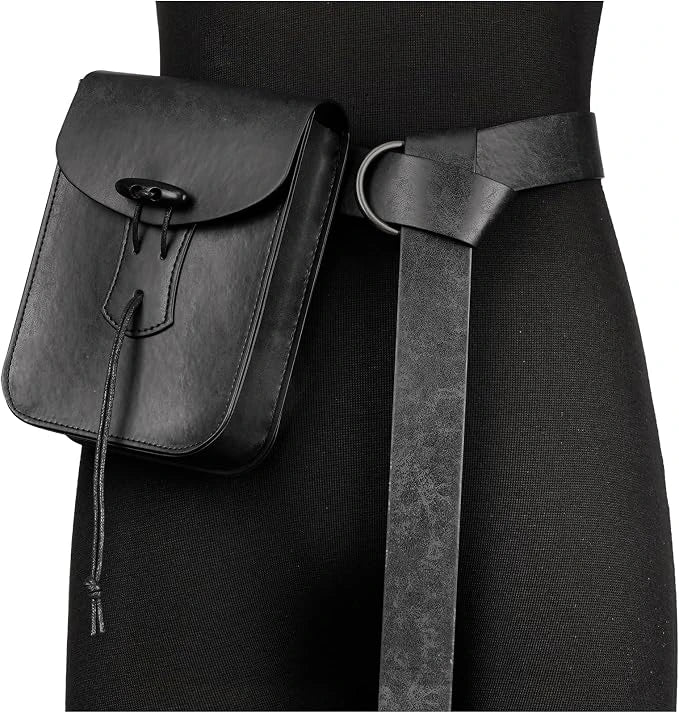 HiiFeuerMedievalLeatherBeltBagBrown