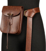 HiiFeuerMedievalLeatherBeltBagBrown