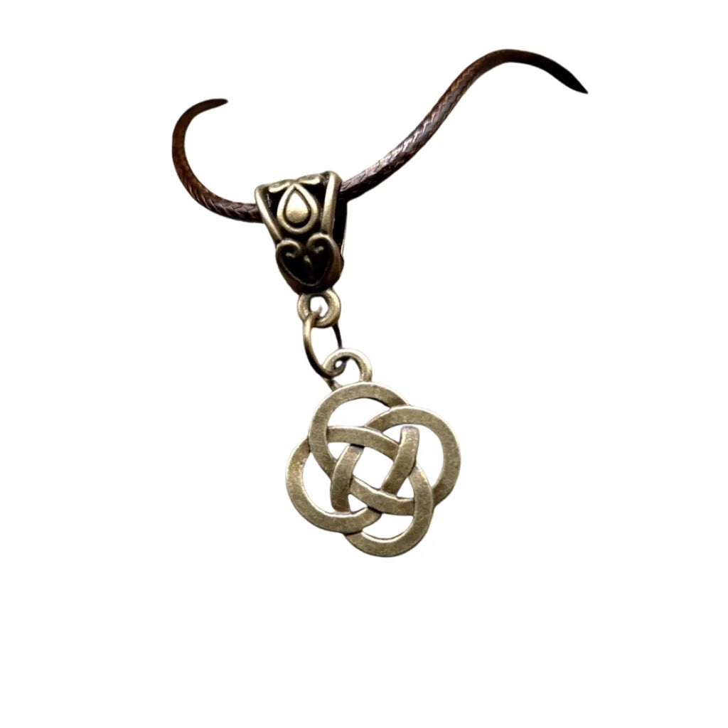 Irish Celtic Knot Bronze Pendant Necklace