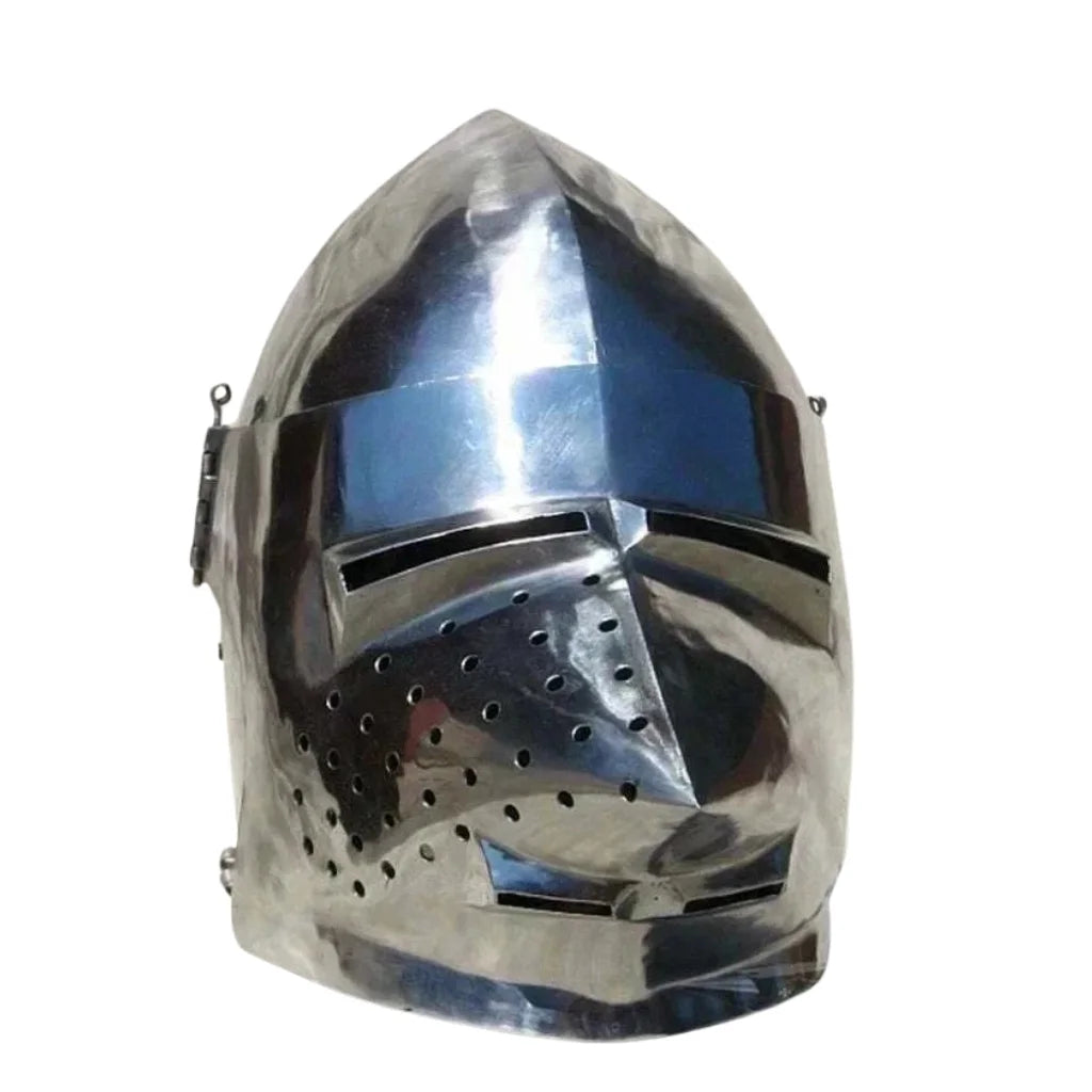 Ironboar Pig Face Bascinet Medieval Knight Steel Helmet