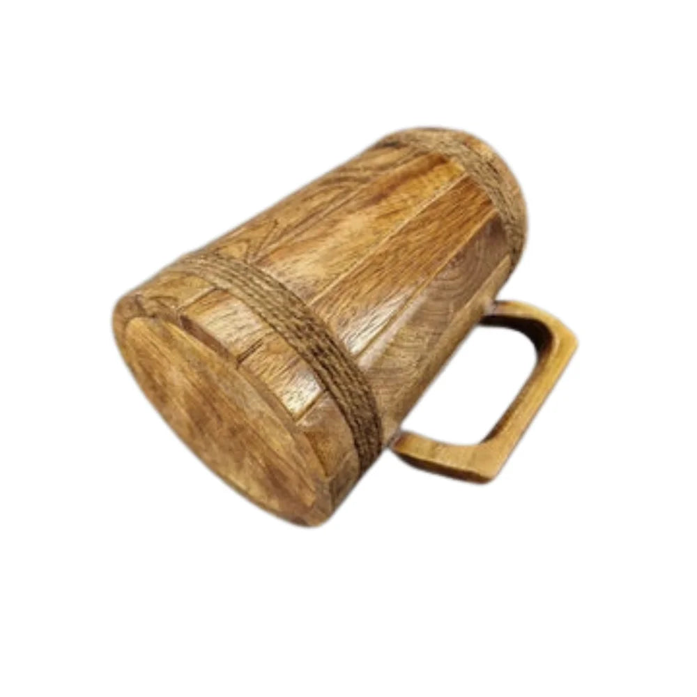 Large Mango Wood Viking Tankard