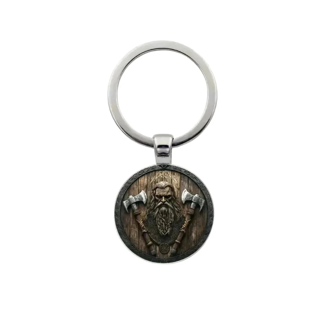 Norse Viking Keyring – Axe and Shield Mythology Gift