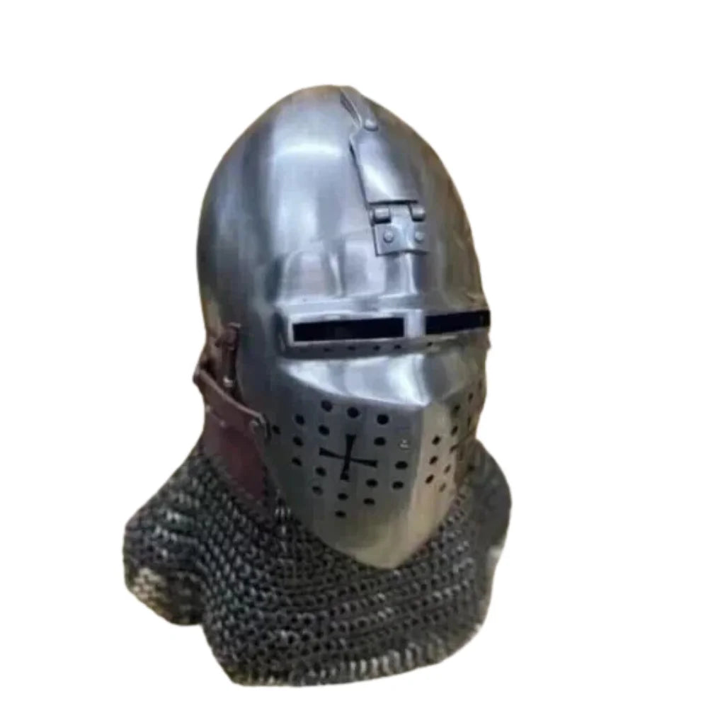 Ravenmoor Bascinet Medieval Helmet with Chainmail Aventail