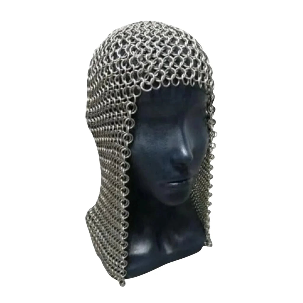 Silverveil Aluminium Chainmail Hood Medieval Knight Coif