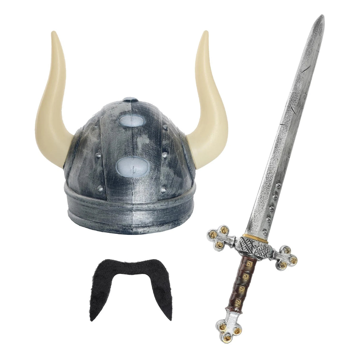 Viking Warrior Costume Helmet Sword