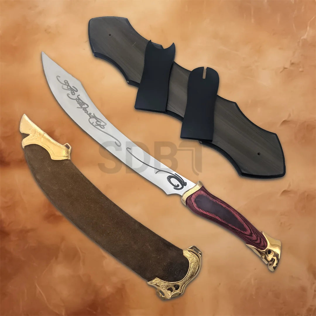 Aragorn Elven Knife replica from LOTR with detailed stainless steel blade