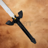 Detailed view of the Black Link Master Sword Replica featuring the textured black grip, decorative guard, and premium craftsmanship.