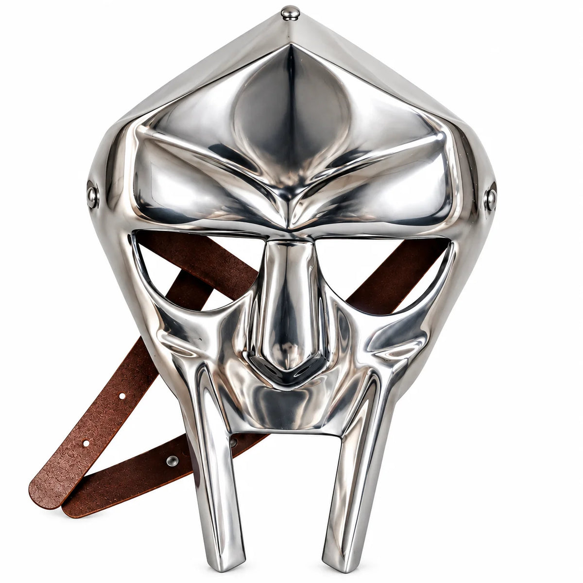 Sentinel Polished Steel Gladiator Face Mask 18G LARP