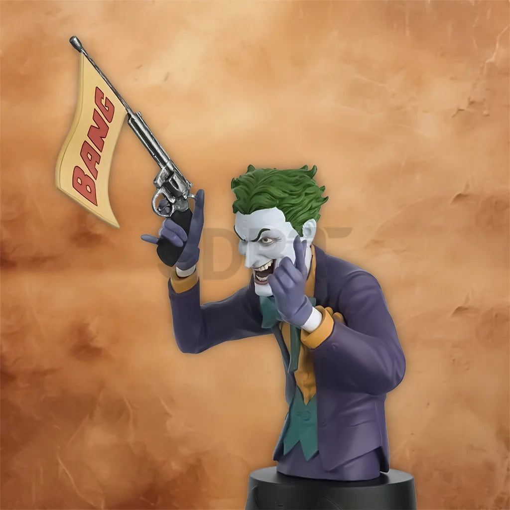 Close-up of the hand-painted finish on the Eaglemoss DC Comics Joker Bust Issue #2 collectible.