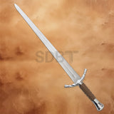 Full view of Gondor Boromir replica sword featuring a polished stainless steel blade.