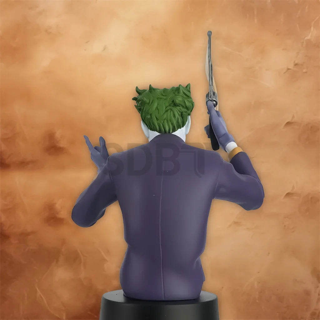 Side profile of the Eaglemoss DC Comics Joker Bust Issue #2 highlighting premium sculpted details.