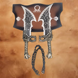 Kratos Blades of Chaos replica set from God of War with wall display plaque and detachable chain, featuring detailed engraved twin blades.