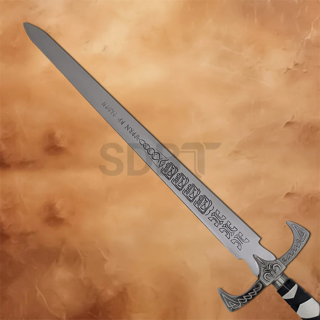 Full view of the Legend of the Seeker Sword of Truth Replica featuring an engraved stainless steel blade and detailed fantasy crossguard.
