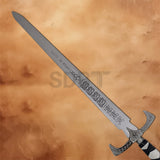 Full view of the Legend of the Seeker Sword of Truth Replica featuring an engraved stainless steel blade and detailed fantasy crossguard.