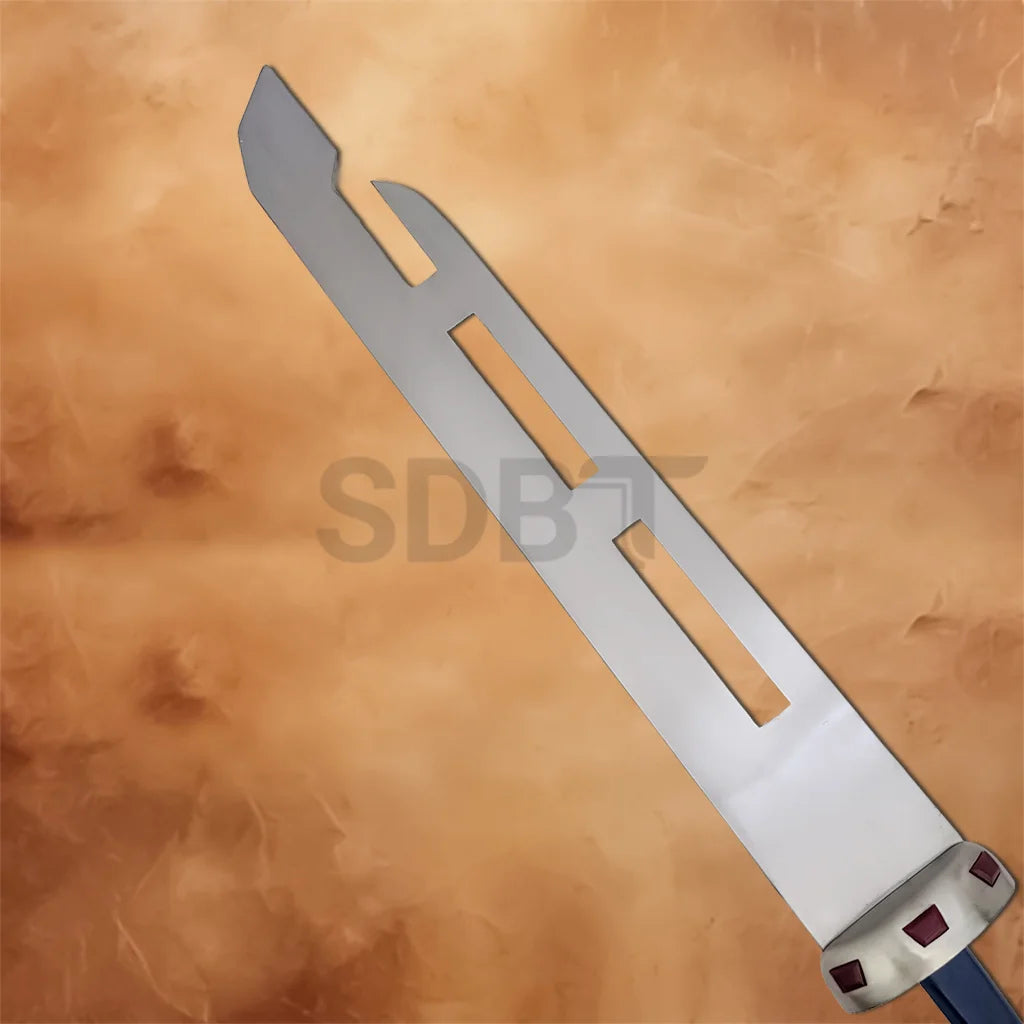 Close-up of the Link Ranger Sword Replica featuring a distinctive stainless steel blade inspired by The Legend of Zelda, ideal for collectors, cosplay, and display.