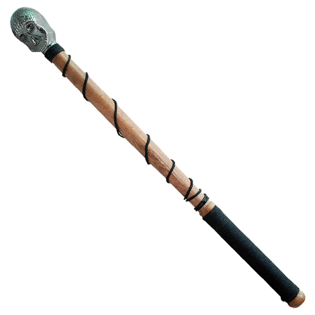 Medieval Skull Head Wooden Mace Replica Collectible