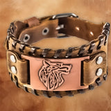 Men's Vintage Norse Viking leather bracelet designed for a comfortable and secure everyday fit.