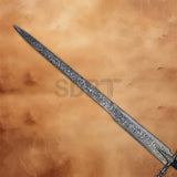 Close-up of the Nazgul Ringwraith Sword Replica blade featuring a weathered dark steel finish inspired by the fearsome Ringwraiths from The Lord of the Rings.