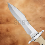 Rambo 5 Last Blood Heartstopper Bowie Knife Replica showing the large silver blade