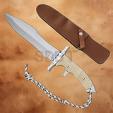 Rambo 5 Last Blood Heartstopper Bowie Knife Replica with brown sheath and lanyard