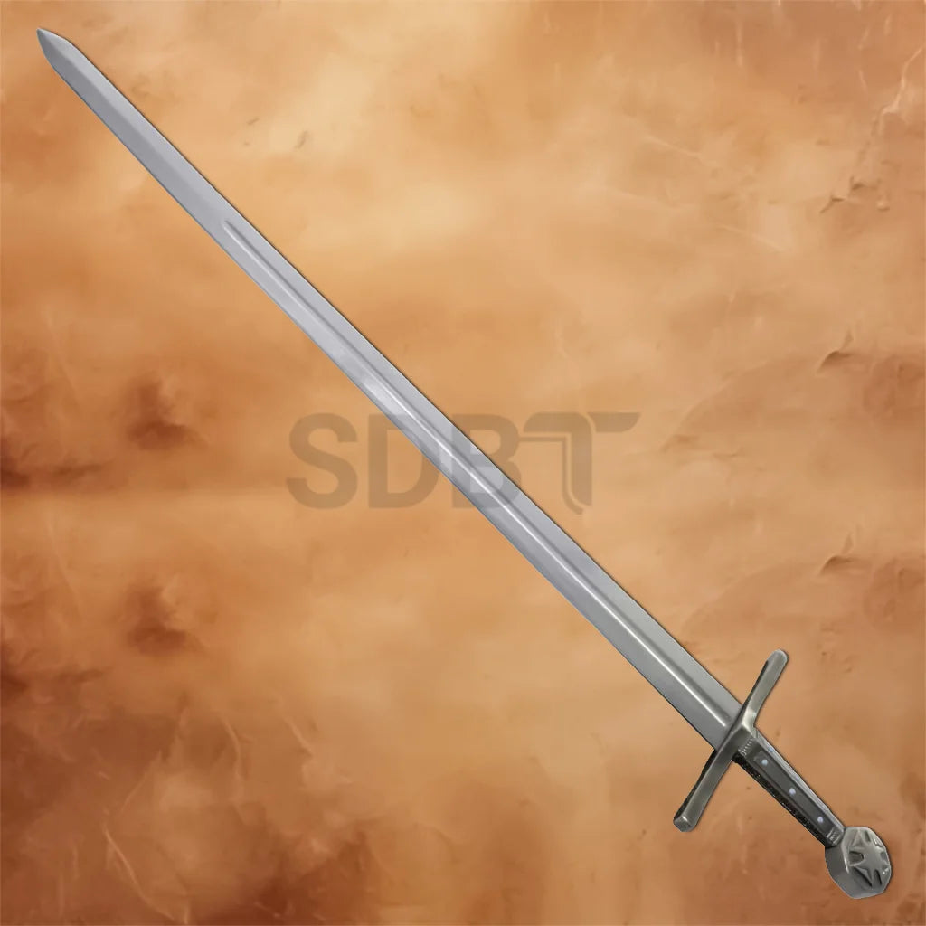 Full view of the Robin Hood Sword Replica showcasing its polished stainless steel blade and classic medieval design.