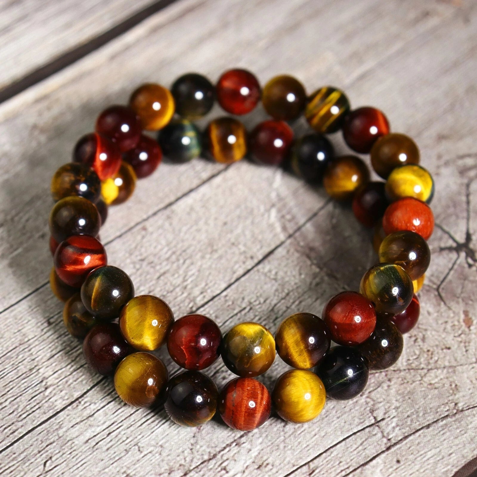 Tiger Eye Crystal Gemstone Bracelet for Men and Women
