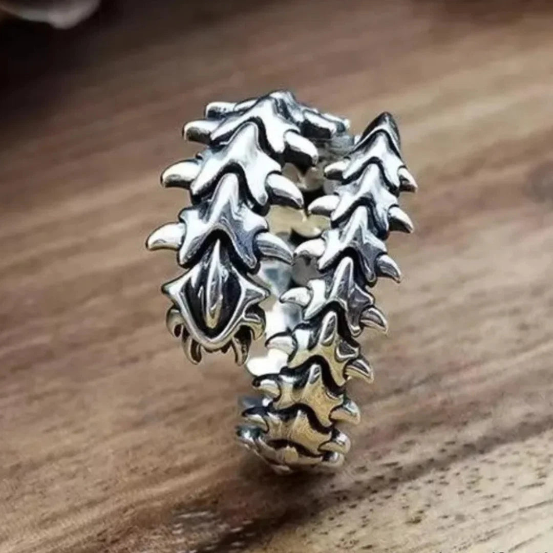 Unisex Adjustable Centipede Bone Ring Gothic Style