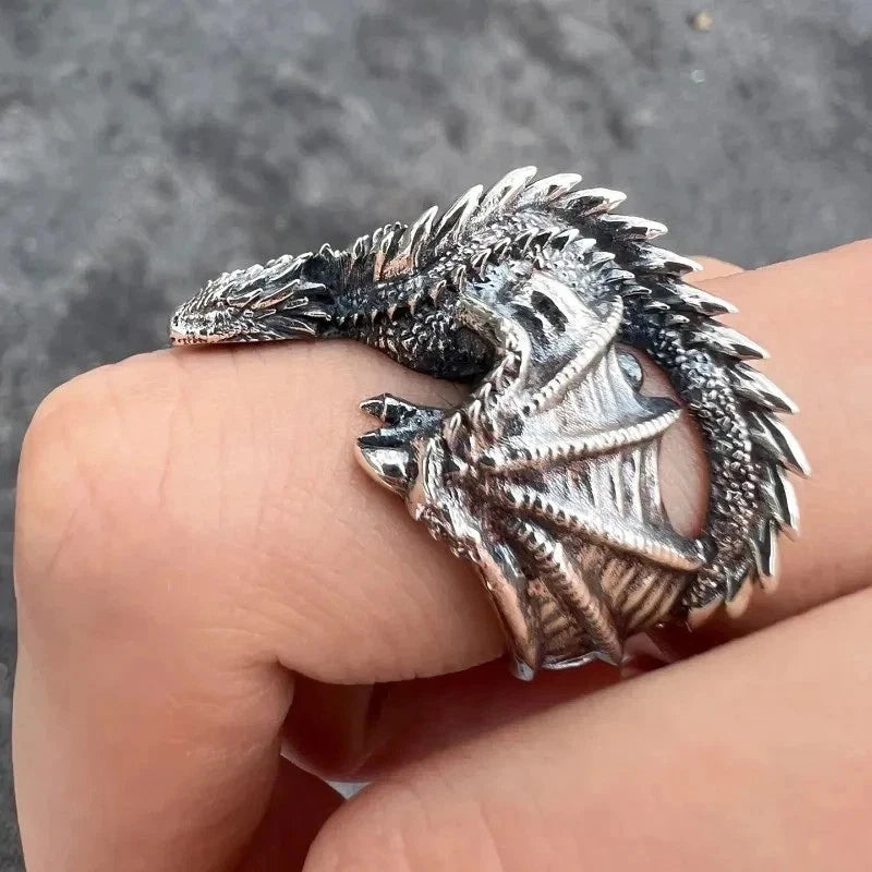 Dragon Wing Adjustable Gothic Ring Vintage Style