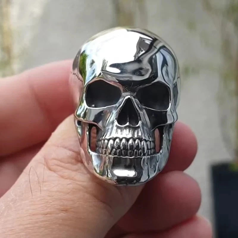 Men's Skull Statement Ring Gothic Stainless Steel