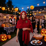 Medieval Hooded Cloak with Brooch Rustic Costume Cape