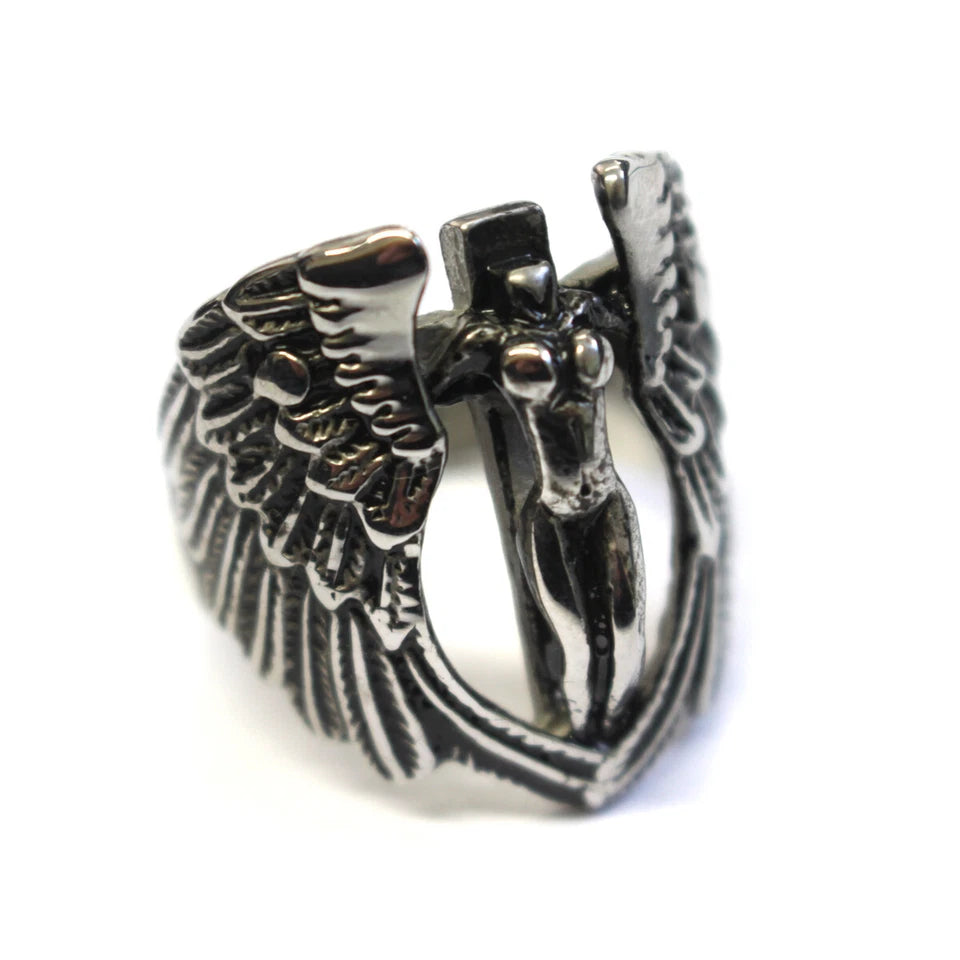 Men's Large Stainless Steel Skull Ring Gothic Biker Punk