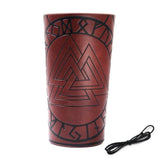 Viking Punk PU Leather Bracers Medieval Arm Guards Cosplay