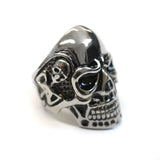 Men's Large Stainless Steel Skull Ring Gothic Biker Punk