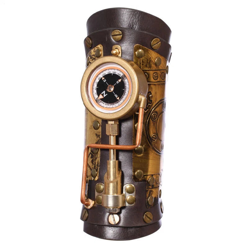 PU Leather Steampunk Medieval Arm Guards Cosplay Bracers