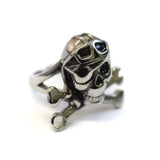 Men's Large Stainless Steel Skull Ring Gothic Biker Punk