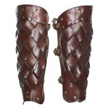 Medieval Leather Leg Guards for Men Cosplay Armour Pair
