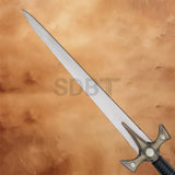 Close-up of the Xena Warrior Princess Sword Replica showcasing the polished stainless steel blade and iconic fantasy design